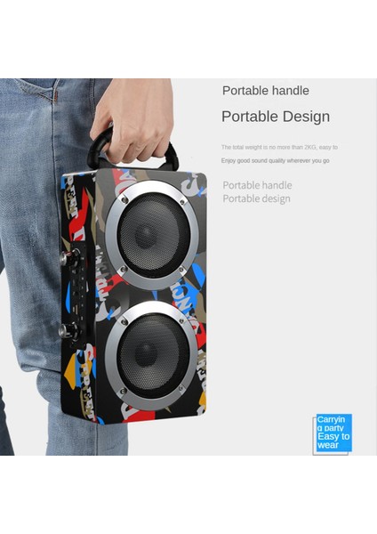 Taşınabilir Bluetooth Ev Sineması Kablosuz Ahşap Hoparlör Çok Renkli (Yurt Dışından) fiyatları