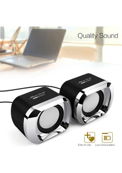 Telefon Tv Için Bonks Yüksek Güçlü Stereo Subwoofer Pc Hoparlör Dj USB (Yurt Dışından) fiyatları