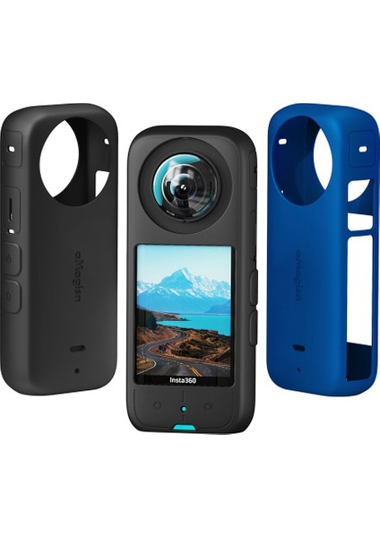 Insta 360 X3 Kamera Için Amgısn Koruyucu Kılıf Silikon Kılıf, Siyah (Yurt Dışından)