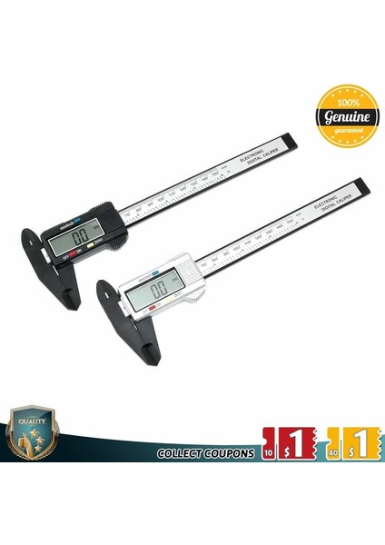 Lamezıa 6 Inç 150MM Caon LCD Dijital Elektronik Sürmeli Kumpaslar Cetvel Pakometre Ölçer Mikrometre Kalınlığı Ölçme Aracı (Yurt Dışından)