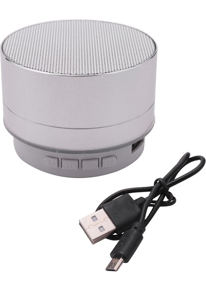 Kablosuz Mini Süper Bas Bluetooth Müzik Hoparlörü Gümüş Gri (Yurt Dışından) fiyatları