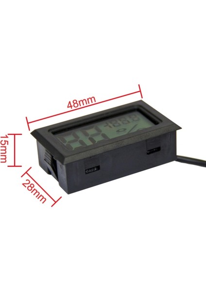 【ayak Izi】 LCD Dijital Termometre Sıcaklık Higrometre Nem Ölçer Problu (Yurt Dışından)