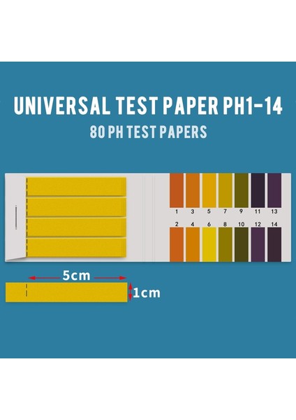 80 Şeritler Ph Test Şeritleri Ph Ölçer Ph Denetleyici 1-14ST Gösterge Turnusol Test Cihazı Kağıt Kirlenme Kiti Tükürük Test Araçları Şeritler (Yurt Dışından) fırsatları