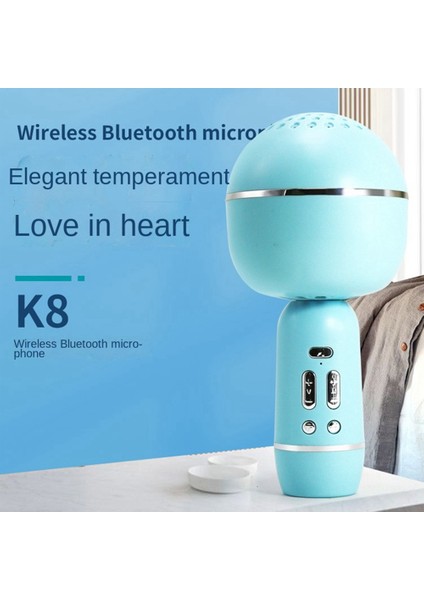 Bluetooth Kablosuz Mikrofon Taşınabilir El Karaoke Canlı Sarı (Yurt Dışından)