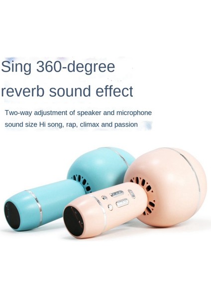 Bluetooth Kablosuz Mikrofon Taşınabilir El Karaoke Canlı Sarı (Yurt Dışından)