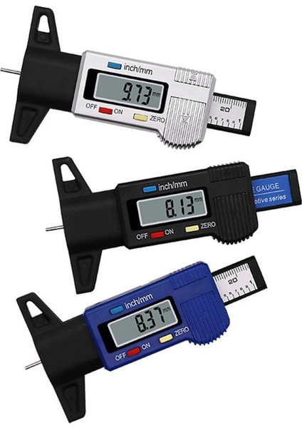 Dijital Araba Lastik Diş Derinliği Test Cihazı 0-25MM Lastik Diş Derinliği Ölçer Ölçer Ölçer Aracı Kaliper LCD Ekran Lastik Ölçümü (Yurt Dışından) indirimleri