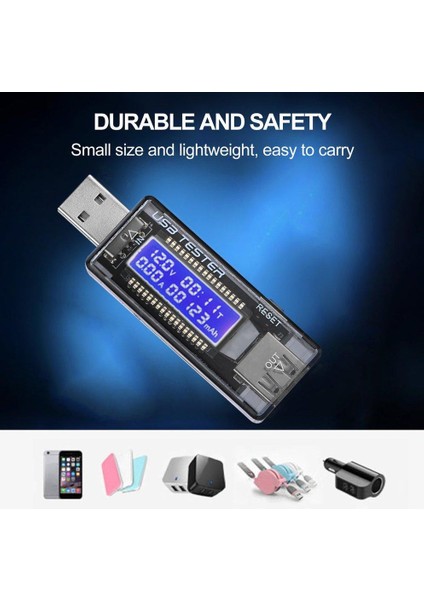 Lala USB Volt Akım Gerilim Doktor Şarj Cihazı Kapasitesi Güç Bankası Test Cihazı Ölçer (Yurt Dışından) fırsatları