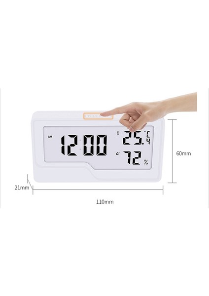 Higrometre Termometre Dijital Sıcaklık Zaman Saati LCD Gerinim Ölçer Sensörü Nem Ölçer (Yurt Dışından) fırsatları