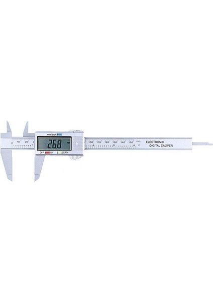 Bir Karbon Fiber Kompozit Dijital Kumpas 0-150MM Ölçer Mikrometre Ölçme Aracı (Yurt Dışından)