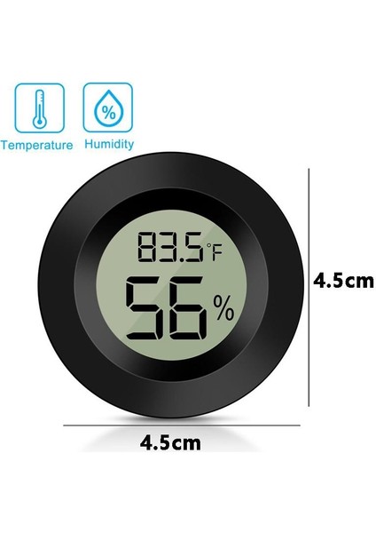 Adet Mini Higrometre Termometre Fahrenheit Veya Santigrat Metre Dijital LCD Monitör Kapalı Oda Yuvarlak Nem Sıcaklık Ölçer Humidors Ev Sera Bebek Odası Sürüngen Kuluçka Makinesi (Yurt Dışından) fiyatları