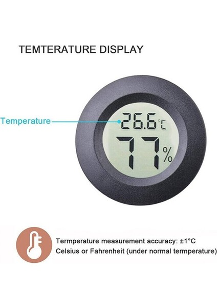 Adet Mini Higrometre Termometre Fahrenheit Veya Santigrat Metre Dijital LCD Monitör Kapalı Oda Yuvarlak Nem Sıcaklık Ölçer Humidors Ev Sera Bebek Odası Sürüngen Kuluçka Makinesi (Yurt Dışından) indirimleri