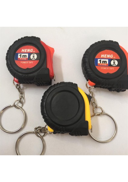 Anahtarlık Plastik Taşınabilir 1m Geri Çekilebilir Cetvel Katmanlı Mini Mezura (Yurt Dışından)