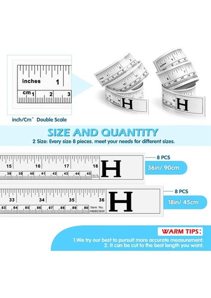16 Adet Yapışkanlı Mezura Metrik Mezura Yapışkan Ölçüm (Yurt Dışından) fiyatları