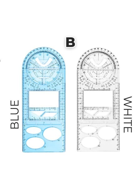 Çok Fonksiyonlu Geometrik Cetveller Springhall Açısı ve Daire Yapıcı Çizim Geometrik Çizim Şablonu Ölçme Cetveli-Beyaz (Tip B) (Yurt Dışından) fiyatları