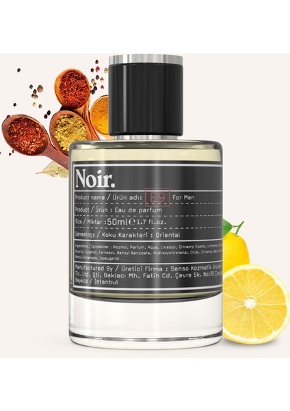 E9 Erkek EDP Parfüm 50 ML fiyatları