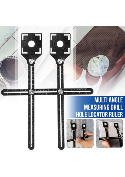 Geleneksel Çok Açılı Ayarlanabilir Pozisyon Cetveli Ölçüm Şablonu Aracı Matkap Deliği Bulucu (Yurt Dışından) fiyatları