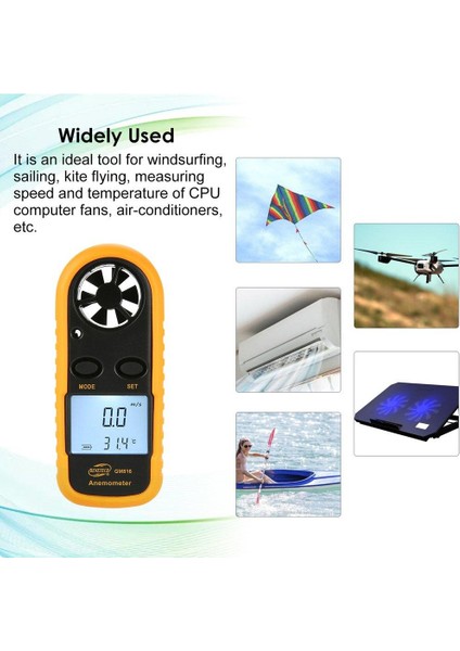 Benetech GM816 Dijital Anemometre Termometre Rüzgar Hızı Ölçer Hava Akış Ölçer (Yurt Dışından) indirimleri