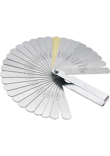 Ha 32PCS Bıçaklar Evrensel Kalınlık Ölçer Seti Metrik Ölçer Paslanmaz Çelik Feeler-Gümüş (Yurt Dışından)