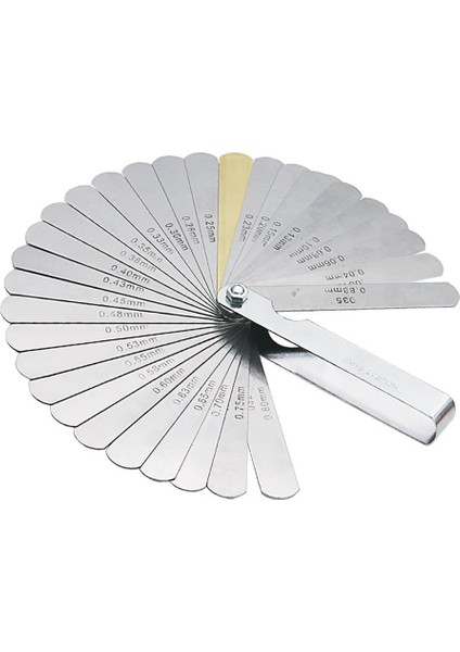 Ha 32PCS Bıçaklar Evrensel Kalınlık Ölçer Seti Metrik Ölçer Paslanmaz Çelik Feeler-Gümüş (Yurt Dışından) fiyatları