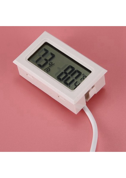 Ncanruı 1 DC1.5V Gömülü Elektronik Dijital Ekran Pet Kutusu Fahrenheit Higrometre 1.5 Metre Probu ile -50-60 Santigrat Beyaz (Yurt Dışından) fiyatları