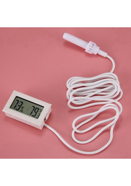 Ncanruı 1 DC1.5V Gömülü Elektronik Dijital Ekran Pet Kutusu Fahrenheit Higrometre 1.5 Metre Probu ile -50-60 Santigrat Beyaz (Yurt Dışından) indirimleri