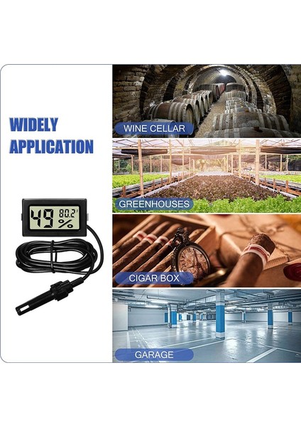 Iç Ortam Sıcaklığı Nem Problu Dijital Termometre Higrometresi (Yurt Dışından) fırsatları