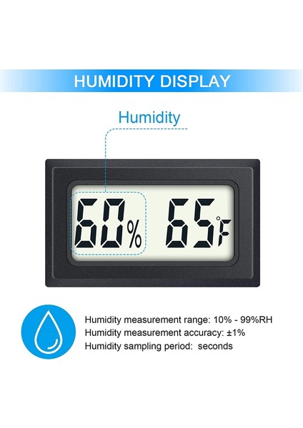 Mini Dijital Termometre Higrometre Iç Mekan Nem Monitörü Sıcaklık Nem Ölçer Ölçer Fahrenheit (℉) (2 Adet) (Yurt Dışından) indirimleri
