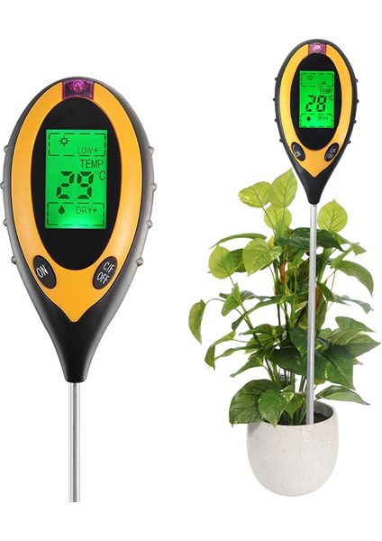 In1 LCD Dijital Ph Test Cihazı Nem Sıcaklığı Güneş Işığı Toprak Ölçer Bitkiler (Yurt Dışından) fiyatları