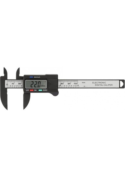 Büyük LCD Ekranlı 100MM Plastik Dijital Kumpas Elektronik Sürmeli Kumpas Pratik Dijital Cetvel Ölçme Aracı (Yurt Dışından)