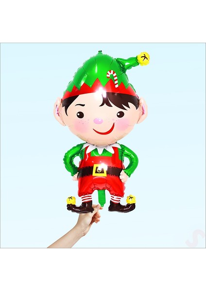 Noel Elf Folyo Balon 85CM x 58CM