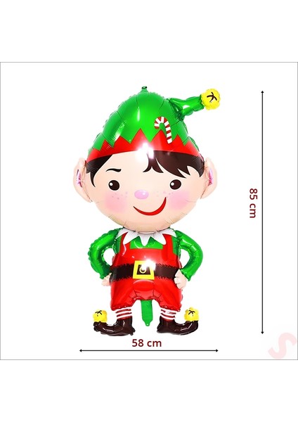 Noel Elf Folyo Balon 85CM x 58CM fiyatları