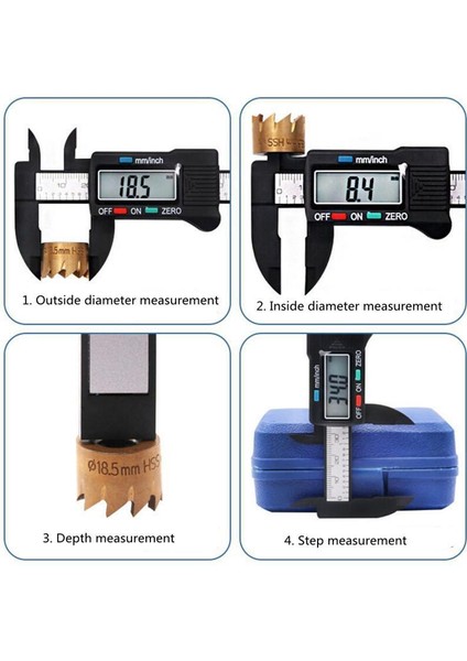 Ev Elektronik Dijital Ekran Sürmeli Kumpas 0-100MM/150MM Plastik Dijital Kumpas Ölçme Aracı Iç ve Dış Çap Enstrüman (Yurt Dışından) indirimleri