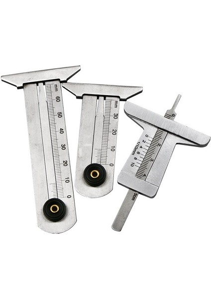 Yüksek Kaliteli 30MM 50MM 60MM Paslanmaz Çelik Lastik Desen Sürmeli Oluk Derinlik Ölçer Ölçüm Aracı Lastik Desen Güvenlik Cetveli (Yurt Dışından) modelleri
