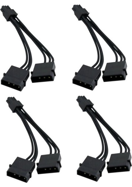 Ekran Kartı Için Çift Molex 4-Pin'den 6 Pin'e Pcı-E Adaptör Kabloları (Yurt Dışından)