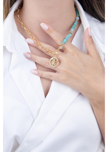 Doğal Taş ve Zincir Eros Kolye fiyatları