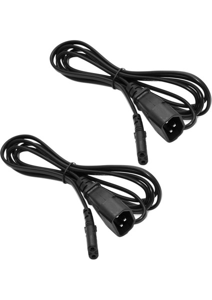 Xhhdqes 2x Iec 3-Pin C14 Erkek C7 Dişi Dönüştürücü Adaptör Kablosu Pdu Ups Su Isıtıcısı (2.0 M) (Yurt Dışından)