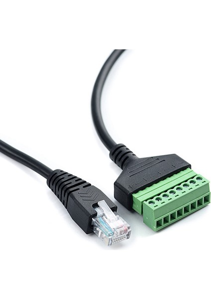 2x RJ45 Vidalı Terminal Konnektör Kablosu RJ45 Erkek 8 Pin Uzatma Kablosu Kurşun Cat5/6/7 Ethernet Için (Yurt Dışından)