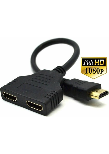 HDMI Bağlantı Noktası Erkek - Dişi 1 Giriş 2 Çıkış Ayırıcı Kablo 1080P Adaptör Dönüştürücü (Yurt Dışından) modelleri