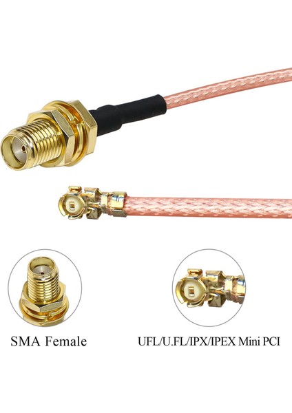 10 Adet Sma Konnektör Kablosu Dişi Ufl/u.fl/ıpx/ıpex Rf Veya Yok Konektör Koaksiyel Adaptör Düzeneği RG178 Pigtail Kablo (Yurt Dışından)