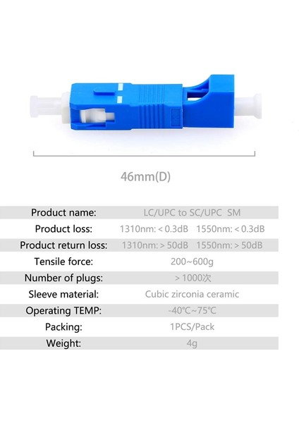 Optik Ekipman Aracı Lc Dişi - Sc Erkek Hibrit Flanş Tekli Mod (Yurt Dışından)