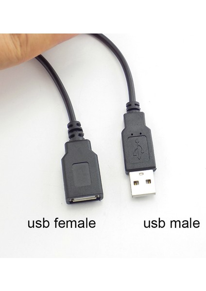 Ayak Kanepe 1m 2m 2 Pin 4 Pin USB 2.0 A Dişi Erkek Jack Güç Şarj Şarj Deta Kablo Kordonu Uzatma Tel Konektörü Dıy 5V Adaptör (Yurt Dışından)
