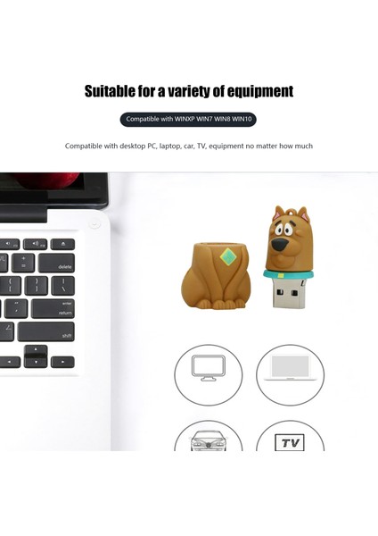 Dizüstü Bilgisayar Için 2g Karikatür Köpek Memory Stick Usb2.0 Kalem Sürücü USB Stick (Yurt Dışından)