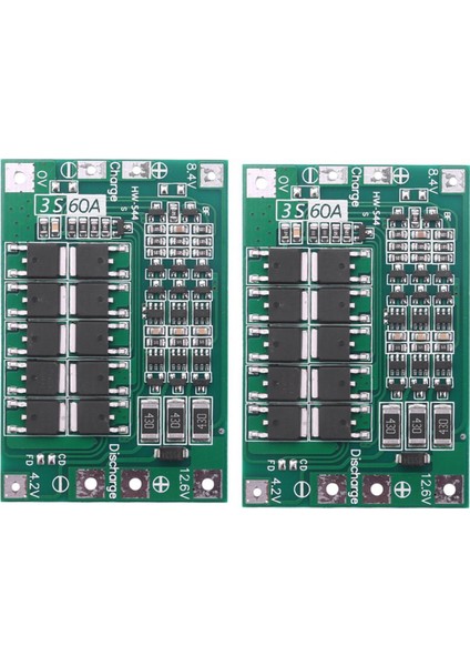 2x 3s 60A Bms Kurulu Lityum Li-Ion 18650 Matkap Motoru Için Dengeli Koruma Levhası 11.1V 12.6V 18650 (Yurt Dışından)