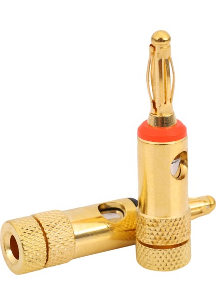Hoparlör Banana Plugs-4x Banana Plug(2 Siyah, 2 Kırmızı)-Siyah&kırmızı&altın (Yurt Dışından) indirimleri