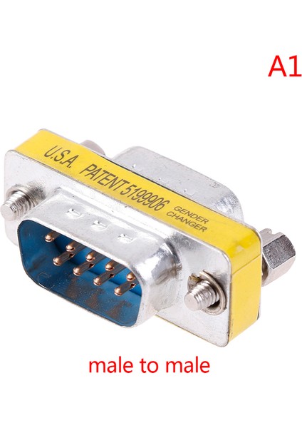 Db9 D-Sub 9pin Konnektörler Mini Cinsiyet Değiştirici Adaptör RS232 Seri Konnektör (Yurt Dışından)