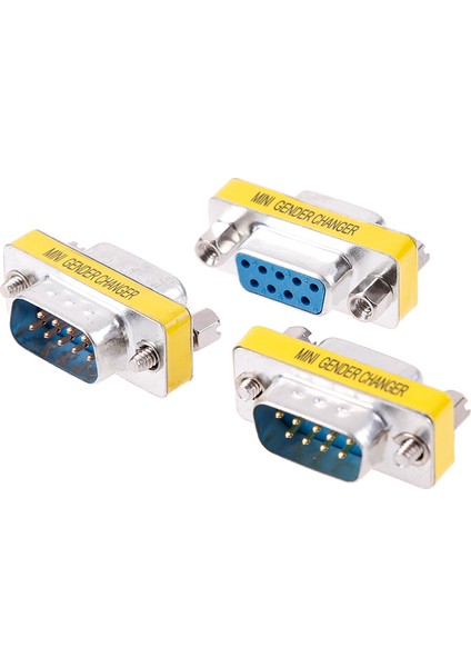 Db9 D-Sub 9pin Konnektörler Mini Cinsiyet Değiştirici Adaptör RS232 Seri Konnektör (Yurt Dışından)