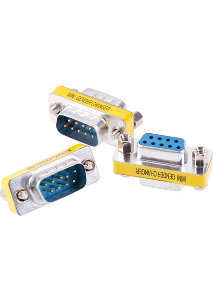 Db9 D-Sub 9pin Konnektörler Mini Cinsiyet Değiştirici Adaptör RS232 Seri Konnektör (Yurt Dışından)