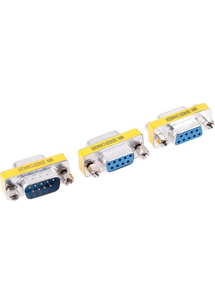 Db9 D-Sub 9pin Konnektörler Mini Cinsiyet Değiştirici Adaptör RS232 Seri Konnektör (Yurt Dışından)