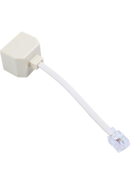 Telefon RJ11 Erkek Hattından Çift RJ11 Dişi Jack Filtre Splitter Adaptörüne (Yurt Dışından)