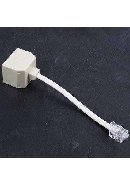 Telefon RJ11 Erkek Hattından Çift RJ11 Dişi Jack Filtre Splitter Adaptörüne (Yurt Dışından)